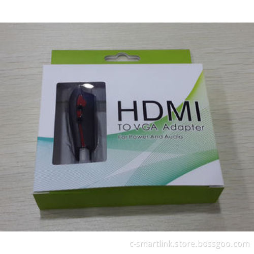 HDMI to VGA adapters/with audio output/with DC 5V, charging, 1080P, 165MHZ/1.65Gbps